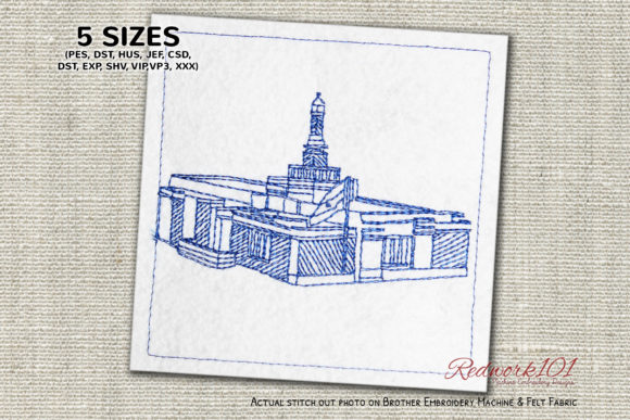 Asuncion Paraguay Temple Embroidery for Seasonal Gifts