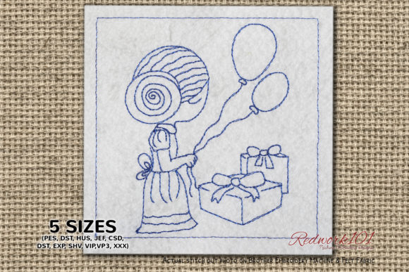 Birthday Girl with Gift Box and Balloons: Designer Review