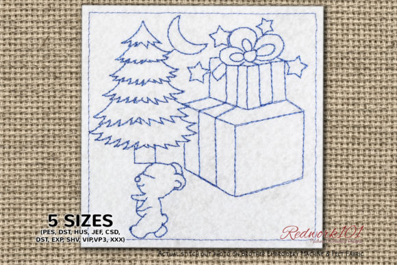 Christmas Tree with Gift Box and Teddy Design Review