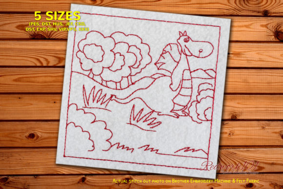 Dragon in Jungle Redwork: A Seasonal Embroidery Review