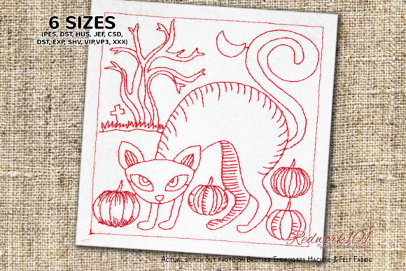 Halloween Scary Cat with Pumpkins
