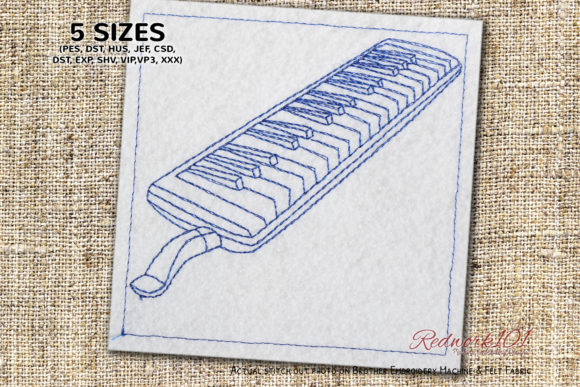 Melodica Wind Instrument Lineart Design Review