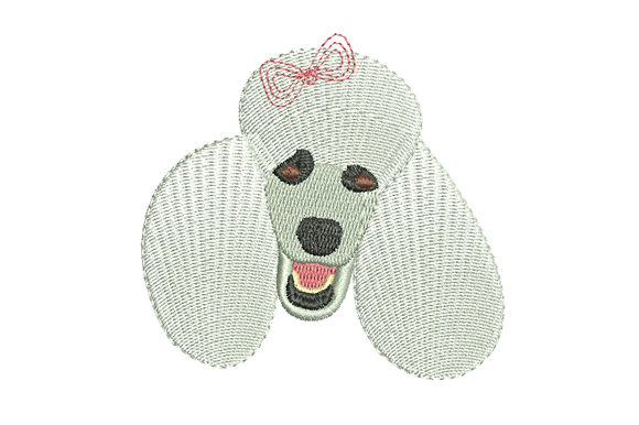 White Poodle Dog Head – A Seasonal Embroidery Review
